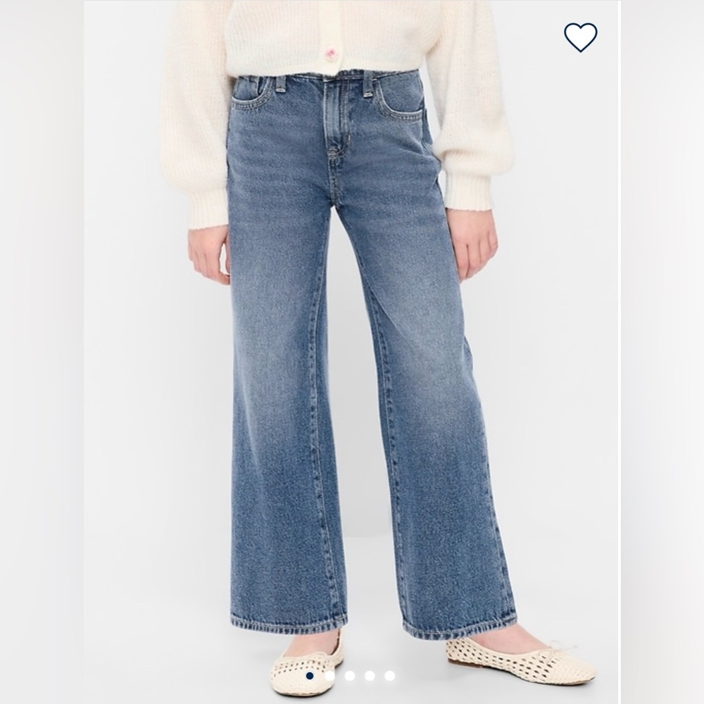 Wow High Waisted Baggy Wide Leg Jeans for Girls NWT SIZE 10